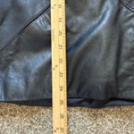 VTG 80s‎ Switzer's Genuine Leather Blazer Jacket Women's M Black Oversized Size M Photo 3