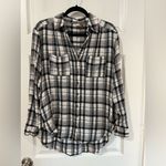 Pilcro  Hadley Black and White Plaid Blouse Sz XS Photo 7