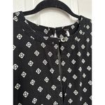 Free People Romper Ashley Black White Diamond Boxy Linen Blend XS Photo 6