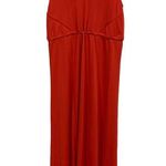 BCBGMAXAZRIA  Size XXS Dress V-neck High Low Hem Sleeveless Button Up Red Women’s Photo 8