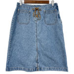 Covington Denim Skirt Womens Size 10 A-Line Hippie Retro 70s Style Bohemian Photo 0