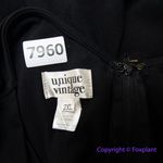 Unique Vintage  black fit and flare dress short sleeves with‎ tie bow, size 2XL Photo 12