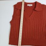 No Comment  Collared Sleeveless Knit Sweater Women Large Textured Retro Preppy Photo 6