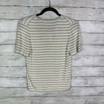 Madewell  Maureen Microrib Knit Tee Shirt Striped Monument Size Large Photo 5