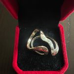 Chunky Gold Statement Ring for Women Gold Knuckle Ring Size 7 Photo 2