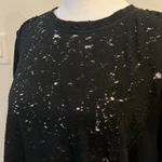 IRO  Black Distressed Short Sleeve Tee Photo 1