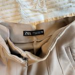 ZARA High Waisted Pants in Taupe Brown Photo 4