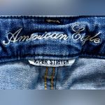 American Eagle  Women’s SKINNY Jeans Size 4 Super Stretch Distressed Photo 6