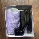 Madden Girl  Womens Kourtt Black Patent Platforms Mid-Calf Boots Shoes new Size 9 Photo 11