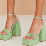 Pretty Little Thing Green Platforms  Photo 0