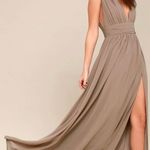 Lulus Heavenly Hues Maxi Dress - Taupe Photo 0