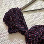 Self Portrait NWOT  Plumetis Black & Red Polka Dot Mini Dress US 6 Photo 9