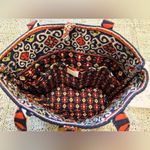 Vera Bradley Tote Bag in Blue Red Geometric Print EUC Photo 2