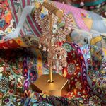 Rose Gold And Turquoise Sparkly Earrings Pink Photo 3