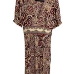 Ba&sh  Dress Womens Small Zael Paisley Short Sleeve Midi Ecru V-Neck NWT Photo 3