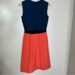 Fendi Sleeveless Colorblock Dress Coral Orange Teal Silk Blend IT 38 US 2 *READ* Photo 2