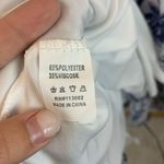 Indie boutique one size palm tree beach tropical vacation shark bite hem Blue Photo 5