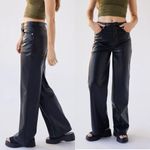 Urban Outfitters  High & Wide Faux Leather‎ Pant in Black Size 26 Photo 6