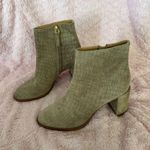 Joie  Women’s Faux Snakeskin Suede Chunky Heeled Almond Toe Ankle Luxury Boots 6M Photo 0