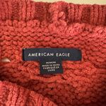 American Eagle  Burnt Orange Chenille Crewneck Cableneck Sweater Size Medium Photo 4