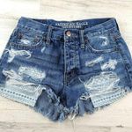American Eagle  Vintage High Rise Festival Shorts Distressed Size 00 EUC Photo 0