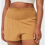 Aerie smocked mustard yellow shorts, size medium Photo 0
