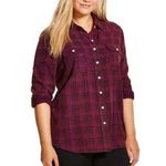 Mossimo purple plaid button down shirt S Size undefined Photo 0