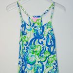 Lilly Pulitzer  Crystal Coast Silk Dusk Racerback Tank Top Shirt Blouse Size XS Photo 2
