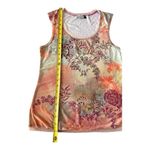 Vintage Y2K July Five Telluride floral pink tank with mesh trim Size 2 Small Photo 6