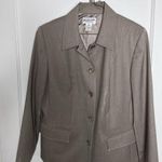 Pendleton Vintage  Taupe Virgin Wool Academia Button Blazer Jacket Size 14W Photo 1