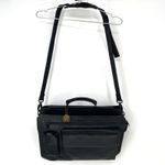 Piel Leather Brief Case Laptop Shoulder Bag Black Photo 1