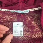 Maurice's Burgundy Lace Hooded Cardigan Women’s Medium Long Sleeve Open Front Photo 1