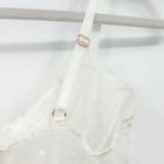 INC International Concepts Womens Coquette‎ Sheer Lace Bodysuit Size M White Size M Photo 8