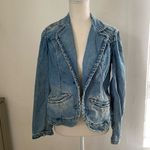 Vintage y2k boho coastal cowgirl Light Blue Jean Jacket size M Size M Photo 4