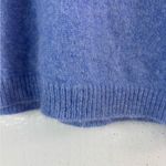Tahari  Pure Luxe M Cashmere Soft Blue Crew Neck Pullover Sweater Photo 5