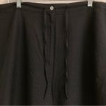 Linden Hill cropped black 100% silk drawstring wide leg pants XXL Photo 8