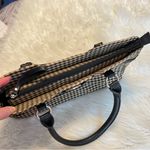 Longaberger  Homestead Checked Plaid Shoulder bag Purse tan black double handle Photo 10