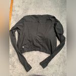Lululemon  athletica Dark Gray cropped long sleeve with hood 8 Photo 6