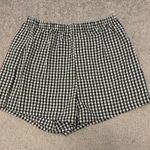 SheIn Women’s Black and White Gingham Shorts Photo 0
