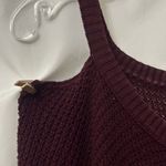 Free People  Off-Shoulder Deep Red Sweater Photo 7