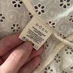 DOEN 🏹Docia Top Nutmilk EUC Cream eyelet puff sleeve top bow ribbon size small White Photo 7