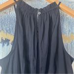 Loft  Dark Navy Blue Belted Satin Sleeveless Jumpsuit Size XS Petite NEW Pockets Photo 4