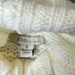 Cozy Casual  Sweater Womens S Cream Turtleneck Ribbed Chunky Pullover Sweater NEW Photo 2