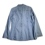 Vtg 1990s Crazy Horse Fitted Cotton Denim Button Up Collared Jacket Sz L Blue Size L Photo 1