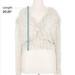 Anthropologie Long Sleeve Ruffle Pastel Floral Blouse Photo 2