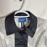 Simply Vera, Vera Wang Simply Vera Vera Wang kimono Coat Drawstring Waist Full Zip Gray, Black Trim S Photo 3