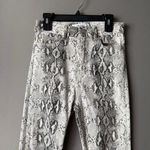 ZARA sz 2 gray white snake print jeans Photo 1