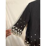 Cato  Established 1946 women's black embroidered cotton blouse Size‎ Large Photo 2