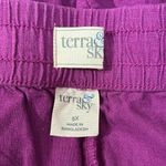 Terra & Sky Linen Blend Ruffle Edge Shorts - 5X Photo 4