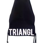Triangl  Black Neoprene Drawstring Bag Backpack Swimsuit Beach Pool Photo 0